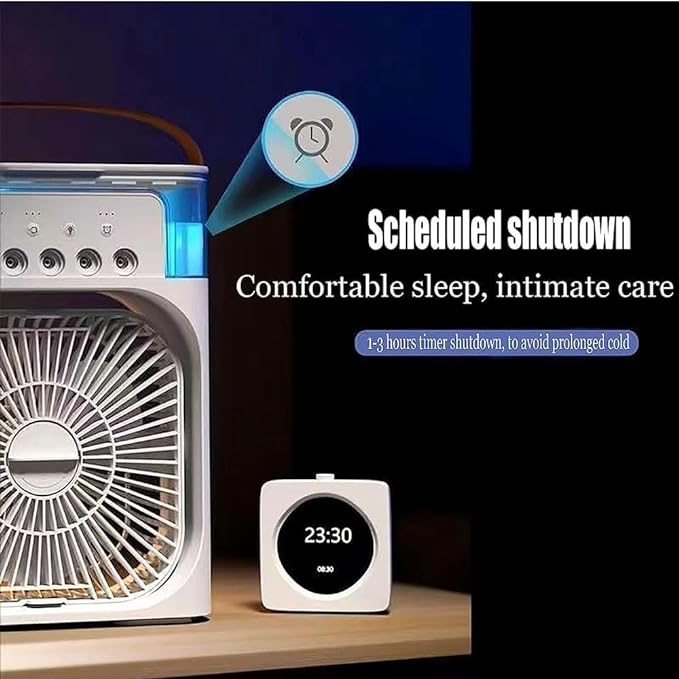 Cooling Fan With Ice – Easy-Clean Air Cooler Fan with Removable Water Tank & Adjustable Modes