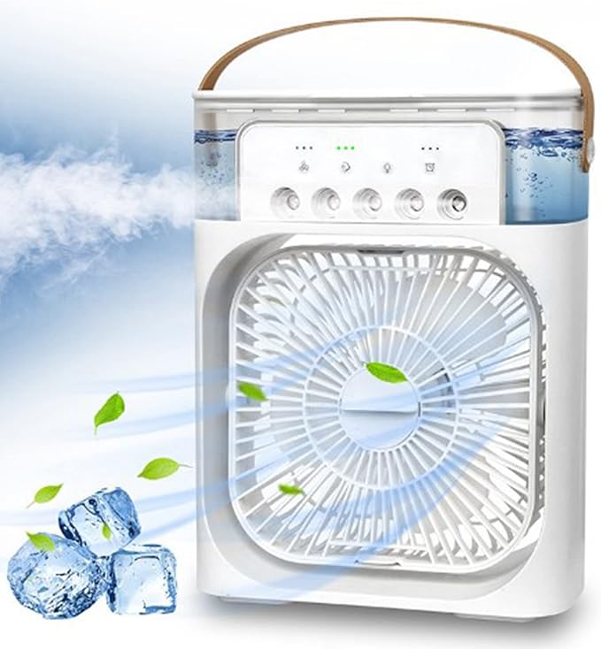 Cooling Fan With Ice – Easy-Clean Air Cooler Fan with Removable Water Tank & Adjustable Modes