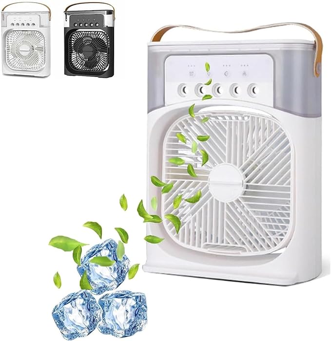 Cooling Fan With Ice – Easy-Clean Air Cooler Fan with Removable Water Tank & Adjustable Modes