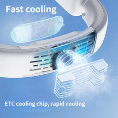 Portable Mini Neck Fan – Bladeless USB Rechargeable Wearable Neckband Fan, Leafless Hanging Air Cooler
