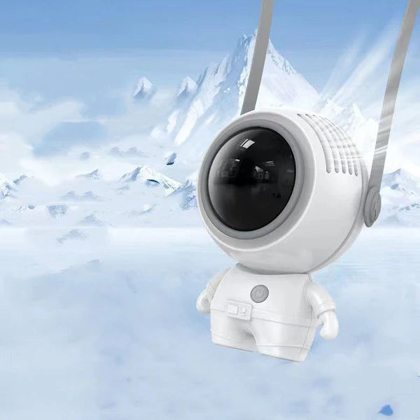 Personal Neck Fan – USB Rechargeable Astronaut Bladeless Mini Fan, Handheld & Hanging, Quiet 3-Speed Portable Cooling