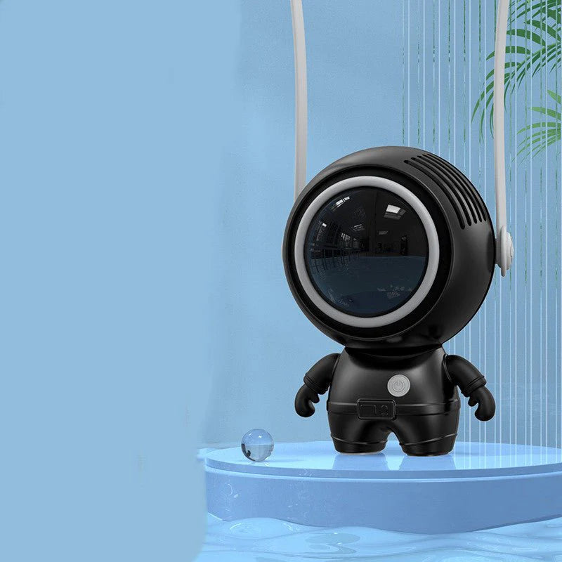 Personal Neck Fan – USB Rechargeable Astronaut Bladeless Mini Fan, Handheld & Hanging, Quiet 3-Speed Portable Cooling