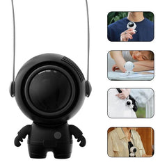 Personal Neck Fan – USB Rechargeable Astronaut Bladeless Mini Fan, Handheld & Hanging, Quiet 3-Speed Portable Cooling